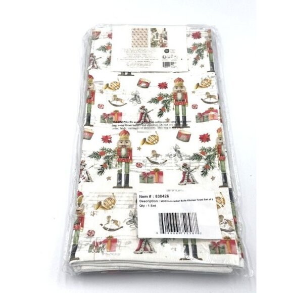 NWT Michel Design Works Nutcracker Ballet Kitchen Towel Set Of 2 - Picture 3 of 3